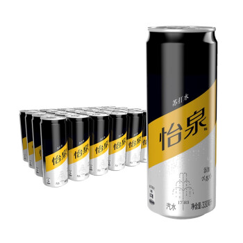 怡泉 Schweppes 无糖零卡 苏打水 汽水饮料 330ml*24罐 调酒 